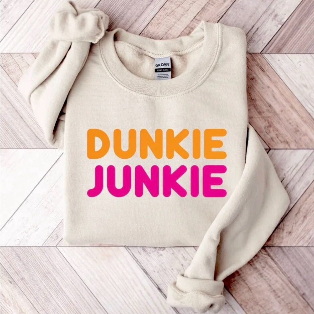 Gildan Beige Dunkin Junkie Sweatshirt